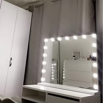 Hollywood Mirror Makeup LED Light Mirror For Dressing Table Vanity Desk Bedroom • £67.78