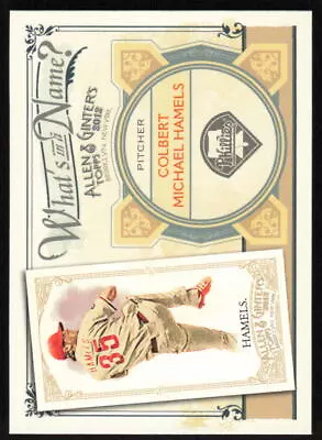 2012 Topps Allen & Ginter What's In A Name? #WIN75 Cole Hamels • $1.47