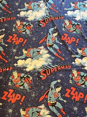 Vintage SUPERMAN Twin Bed Sheet 1978 DC Comics • $11