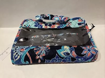  Vera Bradley Lotus Flower Swirl Travel Organizer Makeup Bag NEW • $19.95