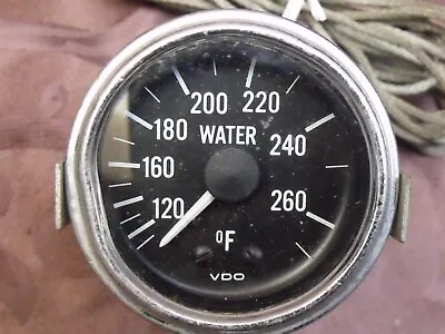 VDO 100-265F Water Temperature 2  Gauge W/ Sending Unit & Chrome Bezel • $18.95