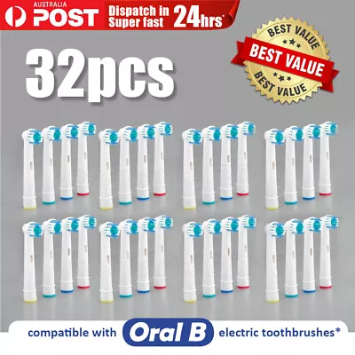 8-32pcs Oral B Electric Toothbrush Heads Soft Bristles Compatible Replacement AU • $13.28