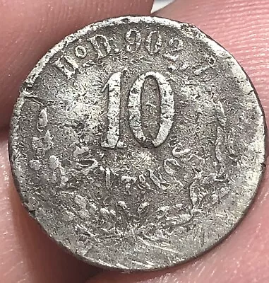 MEXICO DURANGO KM403.3 10 Centavos 1895 DoD Silver 142K Mintage • $5