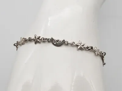 Designer MOON STAR Sterling Silver Charm ANKLET Bracelet 10  • $35