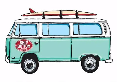 $5 • Buy Ship Bottom Brewing Company Sticker Craft Beer Brewery Beach Haven NJ VW Bus Van