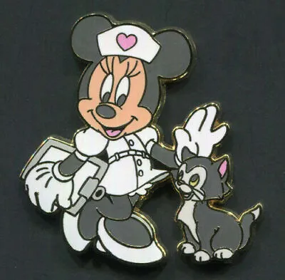 Disney Pins Minnie Mouse Nurse & Figaro Pinocchio Disney Store Japan Pin • $29.56