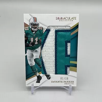 $36 • Buy 2018 Immaculate Devante Parker Game Used Letter Patch 1/10