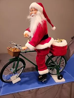 Mr. Christmas ANIMATED Cycling Santa 22” Tall Really Pedals 24 Songs • $80