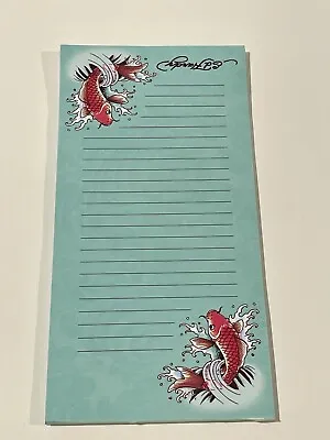 ED HARDY Koi Fish Magnetic Lined Note Pad - Partially Used • $6.99
