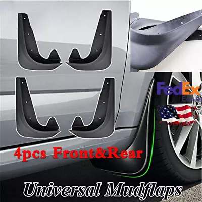 4pcs Black Car Mud Flaps Splash Guard Fender Front & Rear EVA Plastic Universal • $18.89