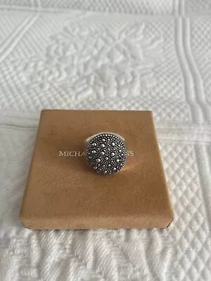 Michael Dawkins Sterling Silver Starry Night Dome Ring Size 10 • $70