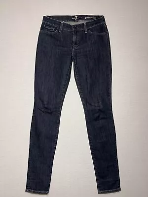 7 For All Mankind Jeans Women 27 (30x 32 Actual) Gwenevere Blue Dark Wash Denim • $16.99