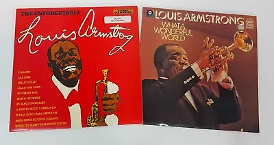 2 X Louis Armstrong Albums - The Unforgettable What A Wonderful World • £12.99