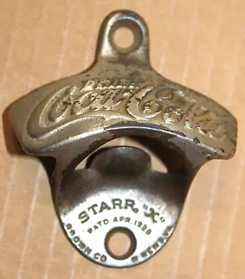 Vintage COCA-COLA Wall Mount Bottle Opener STARR X Brown Co PATD 1925 - OLD • $17.50