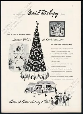 1949 Marshall Field's Christmas Tree Chicago Store Art Vintage Print Ad • $40.49