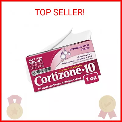 Cortizone 10 Maximum Strength Feminine Itch Cream 1% Hydrocortisone 1 Oz. • $7.30