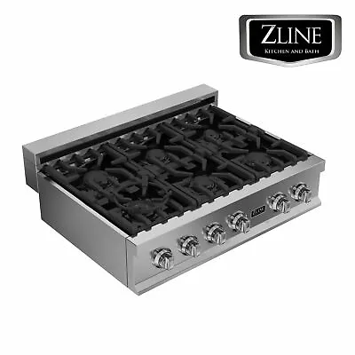 ZLINE 36  Rangetop With 6 Gas Burners STAINLESS STEEL KITCHEN (RT36) • $1399