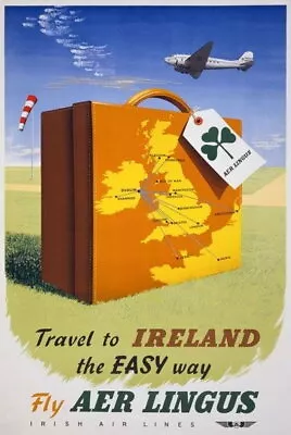 84057 Vintage 1950 Travel To Ireland Irish Travel Decor Wall Print Poster • $29.95