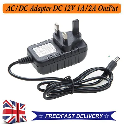 12V 1A/2A/3A DC UK Plug Power Supply Adaptor Transformer For LED Strips CCTV • £6.25