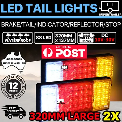 $39.95 • Buy 2X 88 LED Tail Lights Trailer Ute Caravan Truck Stop Indicator Rear LAMP 10-30V