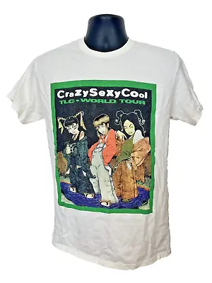 TLC Crazy Sexy Cool World Tour White Graphic T-Shirt Medium Vintage Music Tee • $8