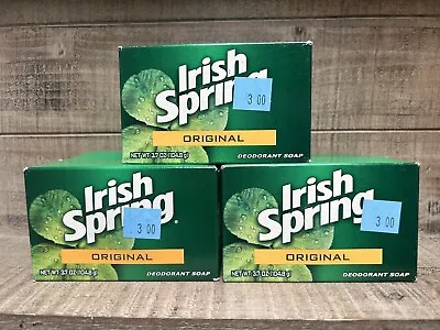 VINTAGE 5 New Bars Of IRISH SPRINGS Original Deodorant Soap • $34