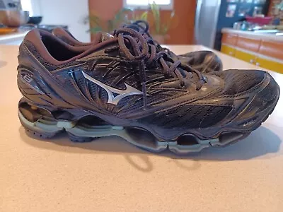 Mizuno Wave Prophecy 8 Women's Running Shoes Size US 10.5 Black Silver Green • $99.99