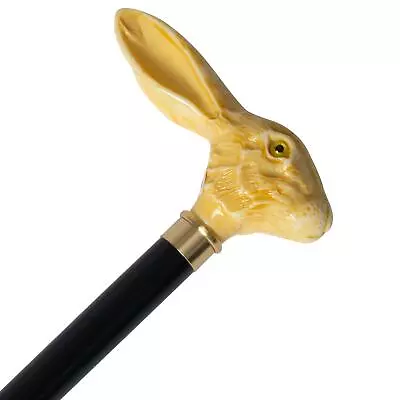 Handmade Rabbit Head Steampunk Wooden Cane Walking Stick-Victorian AL Handle New • $38.38