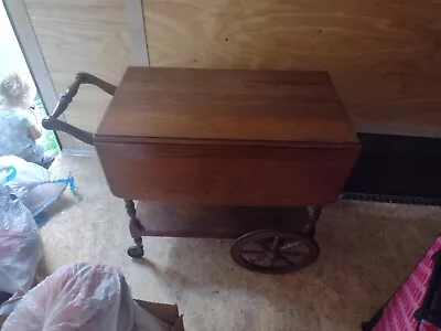 Antique Wood Tea Cart • $350