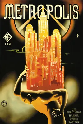 METROPOLIS Movie City German Vintage Film Vintage Poster Repro FREE SHIPPING • $17.90