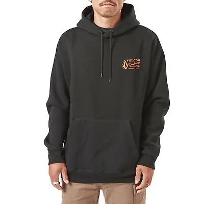 Volcom Men's Workwear Black Long Sleeve Pullover Hoodie Clothing Apparel Snow... • $52.49