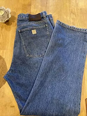 Ysl Jeans Size 16 36 W 32 L Blue Straight Leg Vintage High Waist  • £28