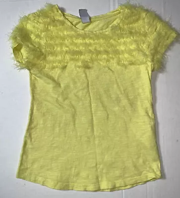 Preowned- Zara Kids Textured Short Sleeve Shirt Girls (Size 7-8) • $14