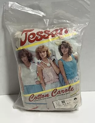 NOS Package Of 4 Skeins Tessan Cotton Carole Yarn Tan Vintage • $12.95