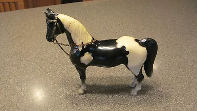Vintage Breyer Western Black & White Horse • $9.95