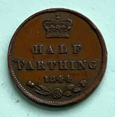 1844 Half Farthing Rare Coin With E Over N In Regina Victoria • £6.95