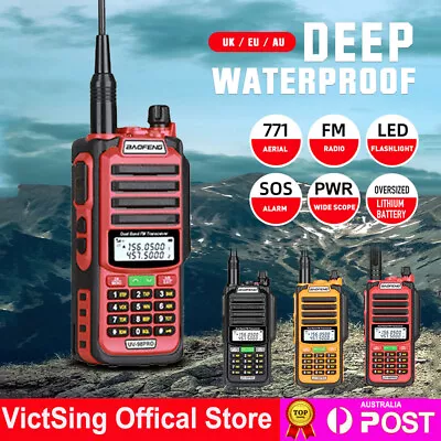 $71.19 • Buy UV98 Pro 50W Walkie Talkie VHF/UHF Dual Band Two Way Radio FM Authentic+Earphone