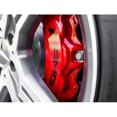 Curved AMG Mercedes Brake Caliper Decal Stickers Hi-Temp Color 6 Colors Set Of 4 • $7.49