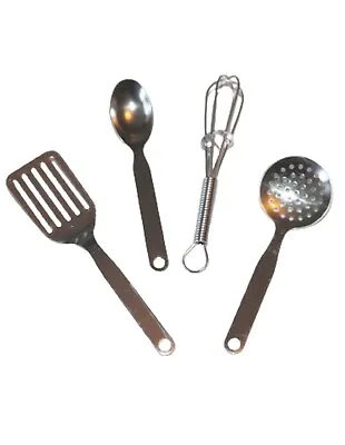 Metal Cooking Baking Food Utensils Spoon For 18  American Girl Size Doll Kitchen • $9.99