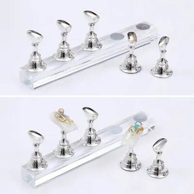 6Colors Nail Tip Display Stand Holder Magnetic Practice Art Training Tool Finger • $3.71