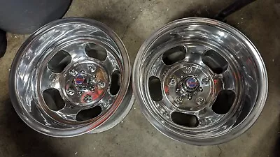 PR POLISHED 15 X 10  5 On 5.5  SLOT MAG WHEELS FORD VAN TRUCK HOTROD E-150 MAGS • $399.99