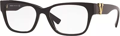 Versace VE3283 GB1 54mm Black/Clear Square Women Eyeglasses • $170.95