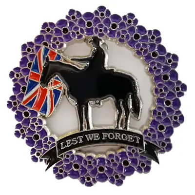 Poppies  Pin Badge Brooch 2023 UK British Cavalry Horses Animal In War Memorial • £4.99