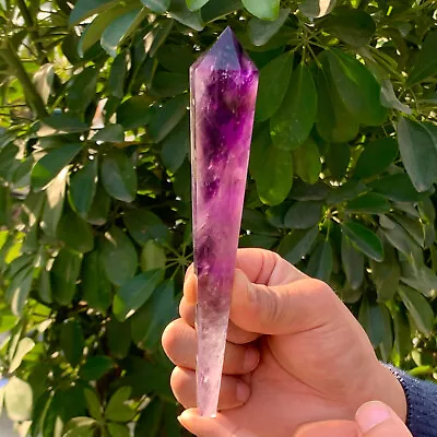 139G Natural Amethyst Quartz Crystal Single-End Terminated Wand Point Healing • $0.99
