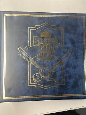 Vintage Baseball Sports Card Collection 3” Album Binder With 80 Cardboard Gold P • $12.95