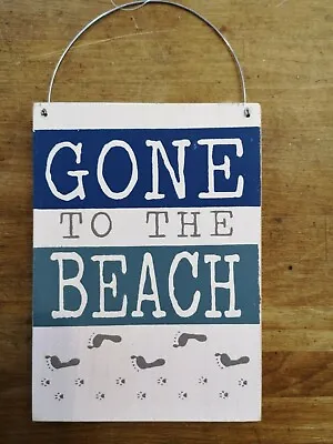 £4 • Buy Gone To The Beach Seaside Sign