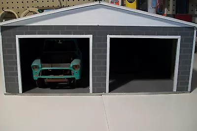  2 CAR GARAGE DIORAMA FOR 1:18 SCALE DIECAST BY: Cbcustomtoys MUST BE ASSEMBLED • $83.99