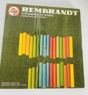 Vintage REMBRANDT SOFT PASTELS For Artists Talens 45 Count LIGHTLY Used • $60