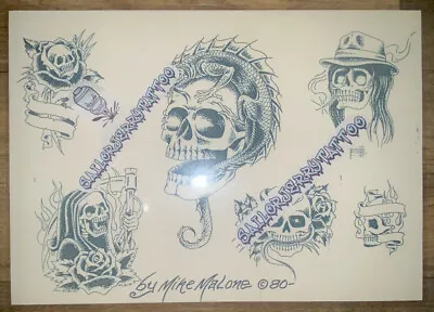 Mike “Rollo” Malone 1980 Rare Traditional Vintage Style Tattoo Flash • $29.99