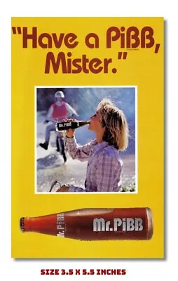 Mr. Pibb Fridge Magnet Old Ad 1980 3.5 X 5.5 • $6.95